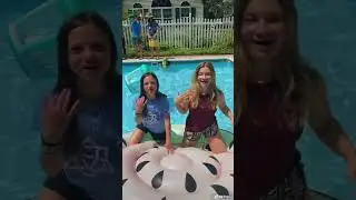 Falling into pool fully clothed! #shorts #summer #pool #poolparty #trending
