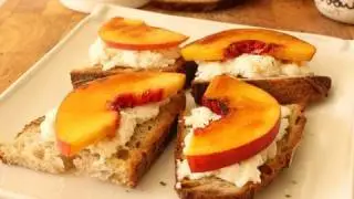 Food Wishes Recipes - Peach Brulee Burrata Bruschetta Recipe - Peach Burrata Bruschetta