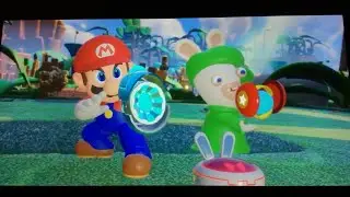 Mario + Rabbids Kingdom Battle: Mario and Rabbid Luigi saves Rabbid Peach from Pirabbid Plant.