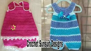 Stylish & Beautiful Crochet Baby Sunsuit Designs.