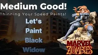 Painting Marvel Zombies Zombicide - Black Widow with Speed Paints and Medium