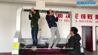 Dye sublimation printed laser cutting installation by Unikonex