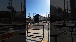 Amtrak train clocked at 78 mph. Simi Valley, California.