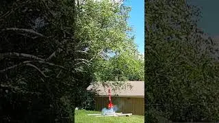 Custom Rocket Flown on an Aerotech F27 Red Lightning Motor #shorts