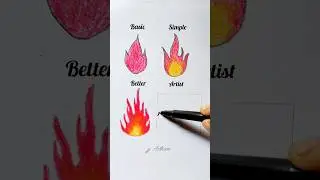 Draw flames🔥😱#art #drawing #tutorial #shorts #youtubeshorts