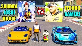 Sourav Joshi Car Vs Techco Gamerz Car in GTA 5 || JNK GAMER