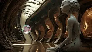 Robotic Alien Meditates in Spaceship | Space Music for Deep Relaxation