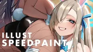 Karin x Asuna - Blue Archive | Speedpaint [Clip Studio paint]