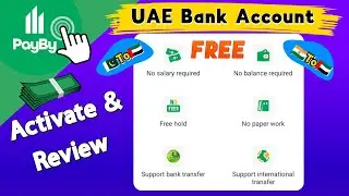UAE Bank account opening for zero balance/ How to activate Payby virtual bank account explained