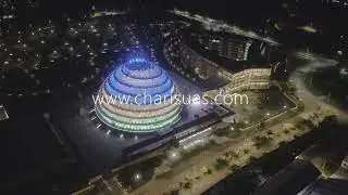 Night shot of the Kigali Convention Center