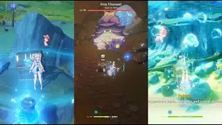 Boiling Lake Puzzle, Hidden Underwater Crab Boss, Fontaine Hidden Chest Part 1 - Genshin Impact
