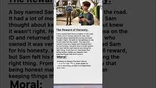 The reward of honesty English moral story 💫