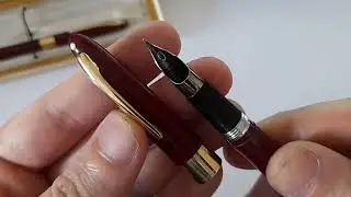 Mostrando, carregando e escrevendo com caneta tinteiro e lapiseira Sheaffer Snorkel Statesman
