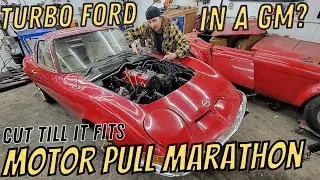 Nightmare Motor Install! -  Turbo Ford 5 Speed In A Chevy?... 1971 Opel GT