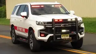 Keyport Fire Department Chief Car & Engine 2273 Leaving | Holmdel Wetdown 08-26-2023