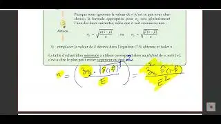 7.3.3  Comment déterminer la taille d'échantillon à partir de la marge d'erreur pour une proportion?