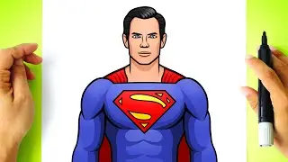 Como DESENHAR o SUPER HOMEM - Cómo DIBUJAR a SUPERMAN - Justice League