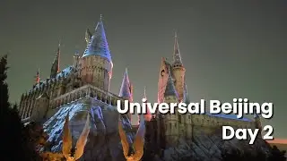 Universal Studio Beijing, Christmas Light Show at Hogwarts - China 2025