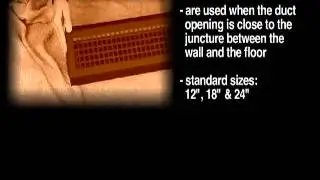 Baseboard Heat Registers in wood and steel