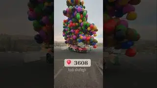 How many balloons lift the car ? #shorts