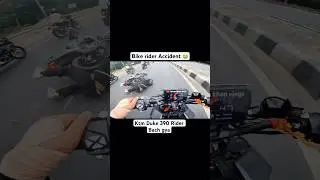 Biker Accident Rider ktm duke 390 crash Bach gya 😱#ktmduke390 #bikerider #bikeaccdint