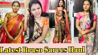 Latest Braso Sarees,Party Wear Sarees Collection//Amulyaskitchen//Sarees Haul//Shopping Vlog