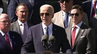 President Biden pays tribute to Chiefs' response after parade shooting