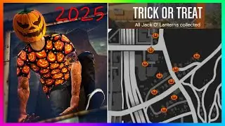 QUICKEST Way To Unlock Pumpkin Tee & Mask - All 'Jack O Lanterns' Locations (GTA 5 Online Halloween)