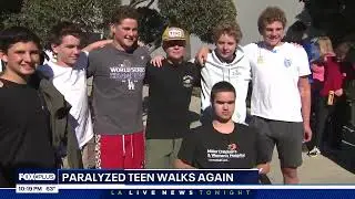 Scholar Athlete Walks Out of Miller Children&rsquo;s & Women&rsquo;s Hospital After Injury Left Him Paralyzed