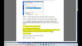 Change Maximum Size for Recycle Bin in Windows 11