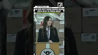 &lsquo;Busted vault had 1.7 billion doses&rsquo; Kristi Noem as she shows kilos of busted drugs in a press brief