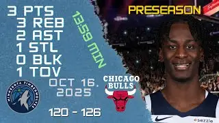 Леонард Миллер, игрок, все самые яркие моменты против Bulls 16 10, предсезонная игра НБА 2025