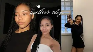 come with me to get knotless braids for the summer | ft. The DoubleStitch Twins