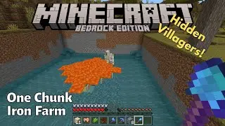 One Chunk IRON FARM For Minecraft Bedrock (MCPE/Xbox/PS5/PC/Switch)