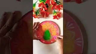 Stencil rangoli design and simple rangoli #newrangoli #ytshorts #newrangoli #trending #viralvideo