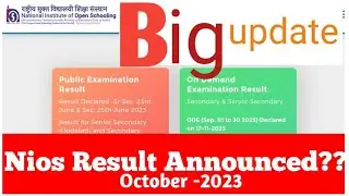 nios result declared?.nios result update.nios October 2023 result.nios result.nios 2023 result.