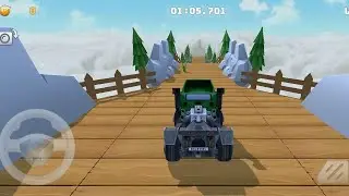 Mountain climb stunt car game play Crazy Lebals ✅