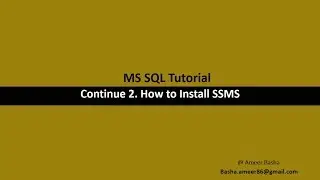 Part 2 B - How to install Microsoft SQL Server Management Studio  2012