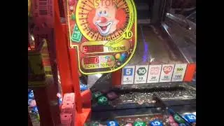 I knee-kicked the Ticket Circus coin pusher and it said 