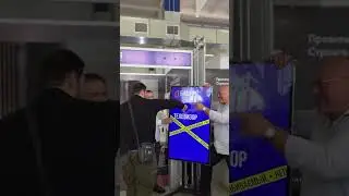 Boxer tests out indestructible TV screen! #shorts #boxing