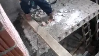 Idiot demolition labourer