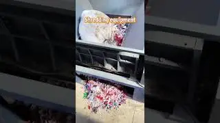Old clothes shredder, solid waste recycling #machine #safed #crusher #doubleshaftshredder #shredder