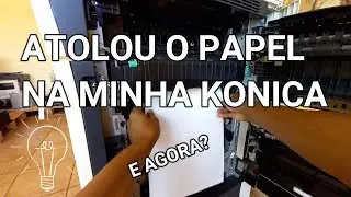#1 COMO REMOVER ATOLAMENTO DE PAPEL KONICA MINOLTA - O QUER FAZER? | KONIQUEIROS |