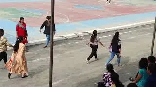 Parents doing lemon and spoon race in vsg international school 