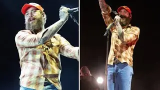 Post Malone shows off major weight loss at 2024 Stagecoach Festival as he performs with Brad Paisley
