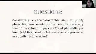 Design of Bioseparation Strategies - Argumentative Oral Exam