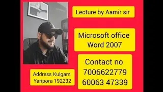 Ms word for beginners...lecture by aamir sir #computer #teaching #msword #education #edit 