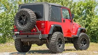 Jeep Wrangler YJ/TJ Classic Full Width Rear Bumper w/ Tire Carrier by Rough Country