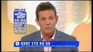 Part 2 of 7 Jimmy Osmond on The Wright Stuff 16.10.09