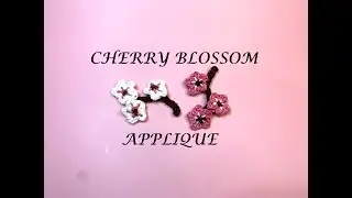 Sakura Applique, Cherry Flower Charm, Earrings, Hair clip crochet tutorial beginner #crochet #easy